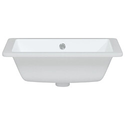 Avis vidaXL Évier salle de bain blanc 46,5x35x18 cm rectangulaire céramique