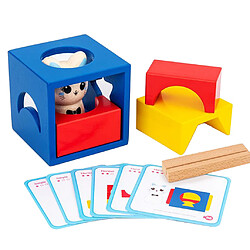 En bois Chat Aventure Jeu Casse-tête Jouets de Nidification Correspondant Jeu Building Blocks