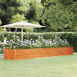 Maison Chic Jardinière,Lit surélevé de jardin - Bac à fleurs - pot de fleur rouillé 400x80x45 cm acier corten -GKD10100