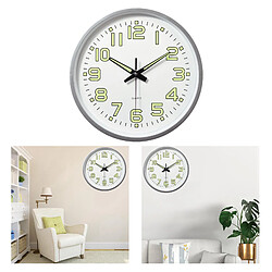 Avis Horloge Murale Moderne De Lumière De Nuit Horloges Murales à Quartz Pour Chambre à Coucher Argent