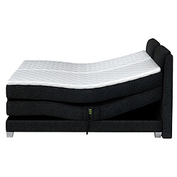 Acheter Vente-Unique Ensemble complet boxspring tête de lit + sommiers relaxation électrique + matelas + surmatelas - 2 x 80 x 200 cm - Tissu - Anthracite - CASTEL de PALACIO