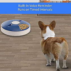 Avis Mangeoires automatiques pour chats, mangeoire automatique pour chiens, distributeur de nourriture pour animaux de compagnie avec minuterie programmable, aliments humides et secs à 6 repas, alimentation électrique bleue -