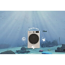 Lave linge hublot Beko B5WFT59419W fibercatcher FILTRE A MICROPLASTIQUES pas cher