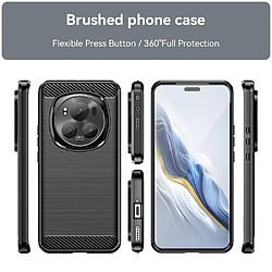 Htdmobiles Coque pour Honor Magic 6 Pro 5G - housse etui silicone gel carbone + film ecran - NOIR