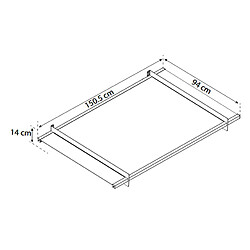 Marquise transparente 94x150,5cm gris anthracite - 704743 - PALRAM