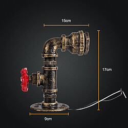 Acheter Stoex Applique murale à tubes d'eau, Applique Murale Industrielle Vintage, Tube Tuyau Robinet Finition de Fer Applique Lampe de pour bar, salon et chambre à coucher, (Ampoules non comprises)