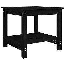 Maison Chic Table basse,Table Console Table d'appoint, Table pour salon Noir 50x50x45 cm Bois massif de pin -MN11982