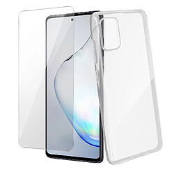 Avizar Coque Galaxy Note 10 Lite Rigide et Film Écran Verre Trempé 9H Transparent