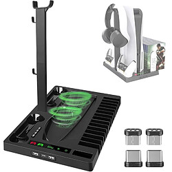 Riffi GameBox M1 Multi Dock Stand pour Play Station 5 contrôleurs casque à distance avec ventilateur de refroidissement noir