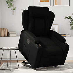 Maison Chic Fauteuil Relax pour salon, Fauteuil inclinable Noir Similicuir -GKD55723