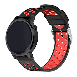 Bracelet en silicone deux tons noir rouge pour votre Xiaomi Huami Amazfit Stratos 2/2s