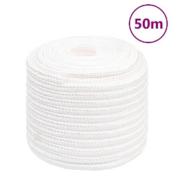 vidaXL Corde de bateau Blanc complet 16 mm 50 m Polypropylène