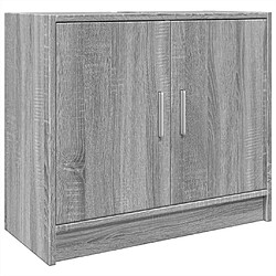 vidaXL Armoire d'évier sonoma gris 63x29x55 cm bois d'ingénierie