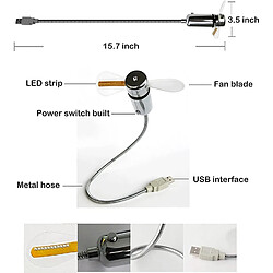 Avis Ventilateur Usb Led Wekity, Nouveau Ventilateur Portable Programmable Créatif Alimenté Par Usb, Mini Ventilateur De Message Diy à Col De Cygne Pour Ordinateur Portable Et Ordinateur-lumières Colorées