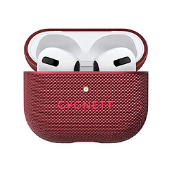 CYGNETT Coque pour Airpods 3 Tekview en Tissu Antidérapant Anti-Choc Rouge