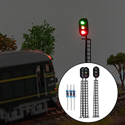 Avis Ho Scale Railway Signal Light 3pcs Modèle 1:87