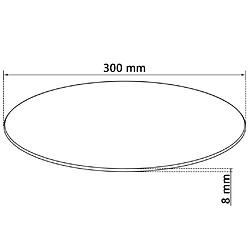 Avis vidaXL Dessus de table rond Verre trempé 300 mm