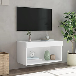 Acheter vidaXL Meuble TV avec lumières LED blanc 60x30x30 cm