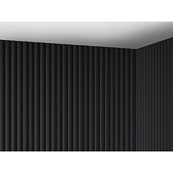 Vente-Unique Panneau mural 3D - Pack de 2,83 m² - Noir - Lot de 8 pièces - CLINTON