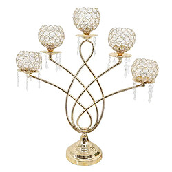 5 bras Cristal Photophore Bougeoirs pour Centres de Table, Décor À La Maison, Partie, de Mariage Chandelier, Pendaison de Crémaillère Cadeau pas cher