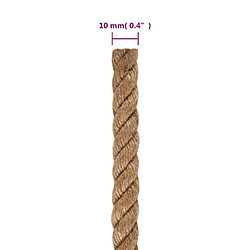 vidaXL Corde 100 % jute 10 mm 100 m pas cher