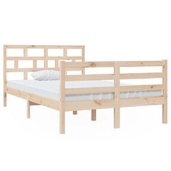 vidaXL Cadre de lit sans matelas bois massif 120x200 cm