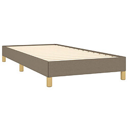 Avis vidaXL Cadre de lit sans matelas taupe 90x190 cm tissu