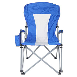 Acheter Decoshop26 Chaise de camping pliable pêche avec porte-gobelet housse de protection lavable tissu bleu 04_0006243