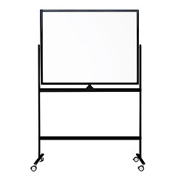 IVOL Tableau blanc mobile - Double face et magnétique - 100 x 150 cm - Noir