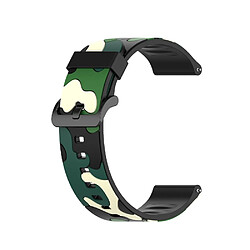 Bracelet en silicone motif de camouflage pour votre Haylou Solar LS05 - camouflage vert