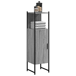 Maison Chic Armoire de salle de bain,Meuble de rangement,Meuble haut sonoma gris 33x33x120,5 cm -GKD993032