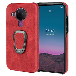 Coque en TPU + PU anti-chocs avec béquille à anneau rotatif, rouge pour votre Nokia 5.4