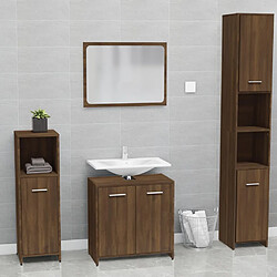 vidaXL Meubles de salle de bain Chêne marron Bois d'ingénierie