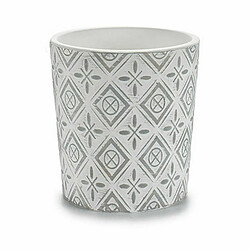 Ibergarden Cache-pot Modèle Blanc Gris Céramique 12,3 x 12 x 12,3 cm (144 Unités)