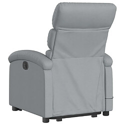 Avis vidaXL Fauteuil inclinable de massage électrique Gris clair Tissu