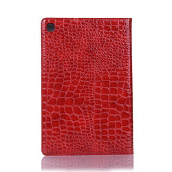 Etui en PU peau de crocodile rouge avec support pour votre Samsung Galaxy Tab S5e SM-T720