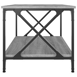 Acheter vidaXL Table basse Sonoma gris 80x50x45 cm Bois d'ingénierie et fer