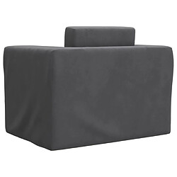 Maison Chic Canapé-lit convertible, Clic-Clac pour enfants Anthracite Peluche douce -GKD84505 pas cher