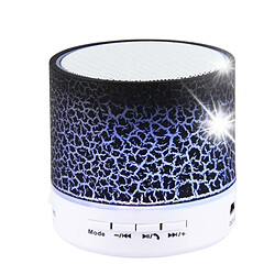 Wewoo Mini enceinte Bluetooth noir Mini Haut-Parleur Stéréo Portable, avec Micro Intégré et LED, Appels Mains Libres & Carte TF & AUX IN, Distance Bluetooth: 10m