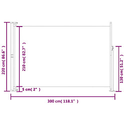 vidaXL Auvent latéral rétractable de patio 220x300 cm Bleu pas cher