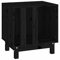 Niche pour chien,Abri Maisonnette pour chien Noir 50x40x52 cm Bois de pin massif -MN40807