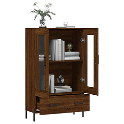 Avis vidaXL Buffet haut chêne marron 69,5x31x115 cm bois d'ingénierie