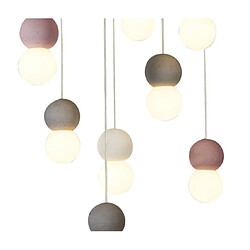 Luminaire Center Suspension Galaxia Ciment blanc, gris, rouge pas cher