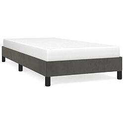 vidaXL Cadre de lit sans matelas gris foncé 90x190 cm velours