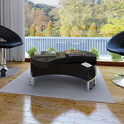 Maison Chic Table basse pour salon | Table à café à forme réglable Haute brillance Noir -GKD58864