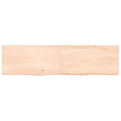 Avis vidaXL Étagère murale 120x30x(2-4) cm bois de chêne massif non traité