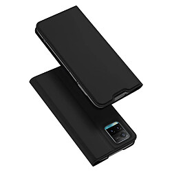 Etui en PU DUX DUCIS anti-empreintes digitales avec support et porte-carte, noir pour votre Vivo Y21s/Y21/Y33s