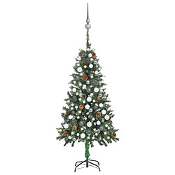 vidaXL Arbre de Noël artificiel pré-éclairé/boules pommes de pin 150cm