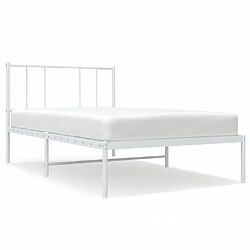 Maison Chic Lit adulte - Cadre de lit métal avec tête de lit pour chambre blanc 100x200 cm -MN78332