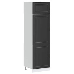 vidaXL Armoire de cuisine Porto noir bois d'ingénierie